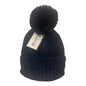Quebec Knit Toque with Pom w/ Tone-on Tone Embroidery
