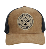 Canada Meshback Hat with Velvet Fabric with Circle 3D Patch