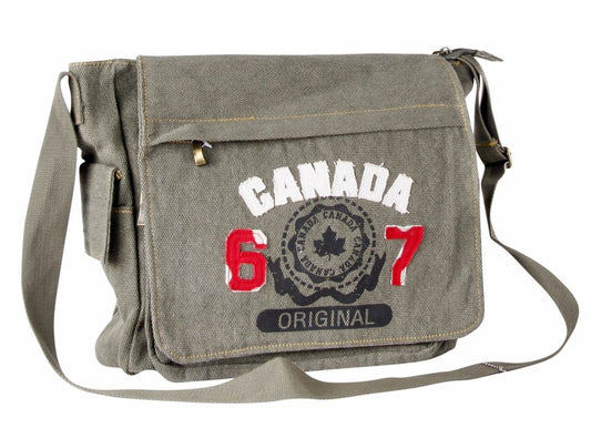 Canada Canvas Large Messenger Bag