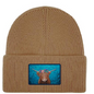 Licensed Premium Ribbed Toques - Highland Cow with Flower Crown