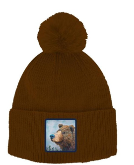 Licensed Premium Pom Toques w/ Fleece Lining - Bear on Guard