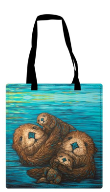 Licensed Canvas Tote Bag - ARW - Otter Family