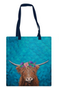 Licensed Canvas Tote Bag - ARW - Highland Cow with Flower Crown