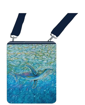 Licensed Canvas Crossbody - ARW - Through the Motion, Whale
