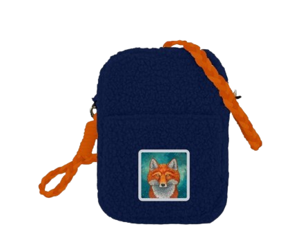 Licensed Sherpa Plush Crossbody - ARW - Tenacious Gaze, Fox