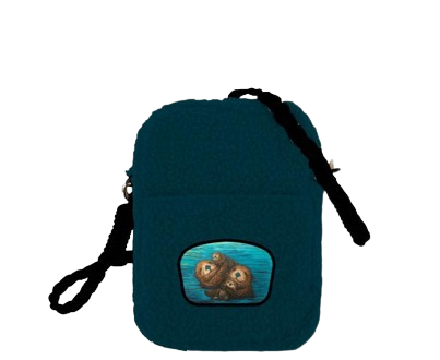 Licensed Sherpa Plush Crossbody - ARW - Otter Family
