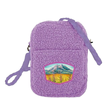 Licensed Sherpa Plush Crossbody - ARW - Sunlit Mountain Blooms