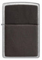 Zippo Street Chrome/Brown Leather Plain Emblem (46782)