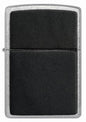 Zippo Street Chrome/Black Leather Plain Emblem (46778)