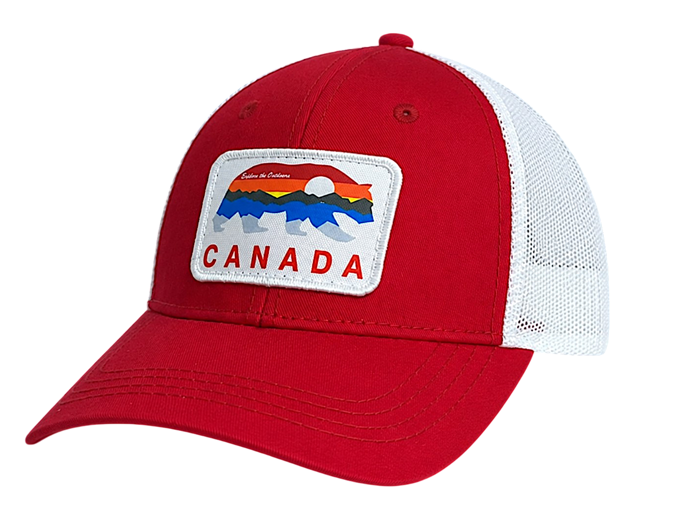 Canada Kids Cotton Hat Meshback with Sunset Bear Patch