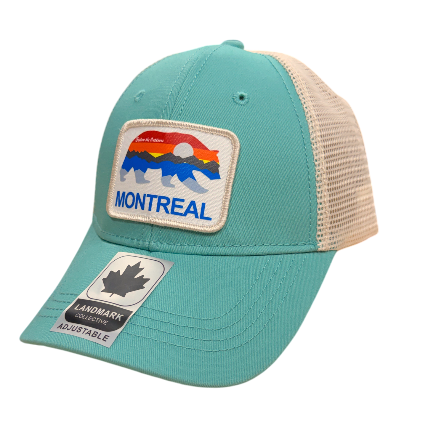 Montreal Kids Cotton Hat Meshback with Sunset Bear Patch