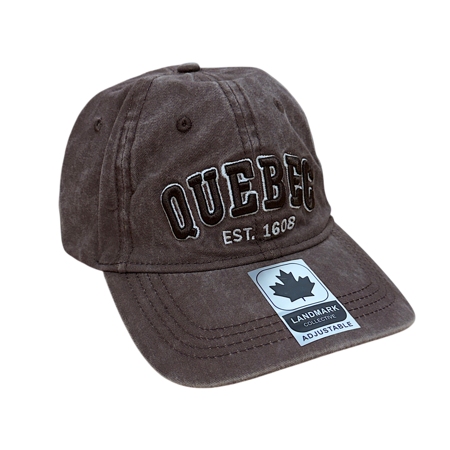 Quebec Baseball Hats Washed Tone-on-Tone