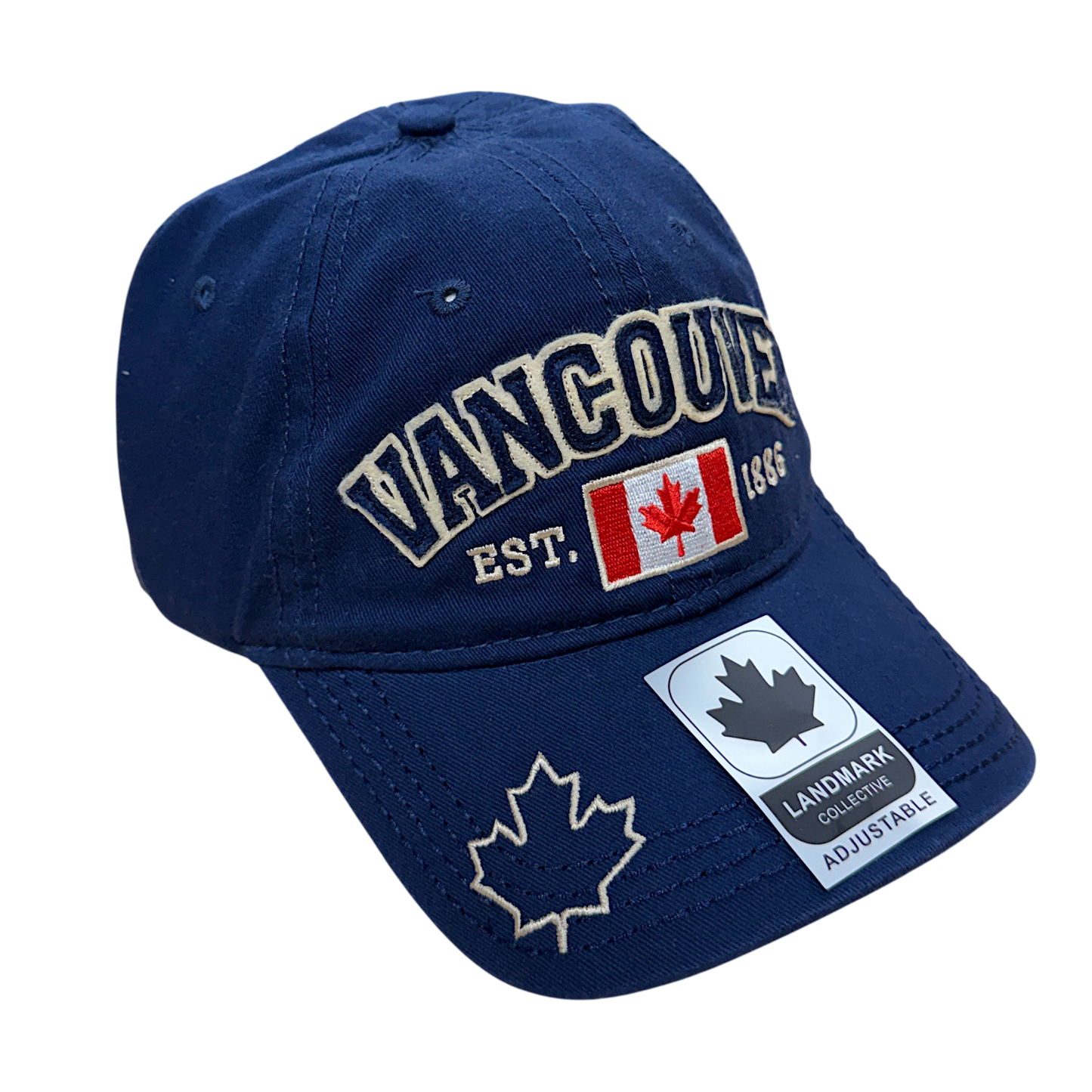 Vancouver Baseball Hats - Cotton w/ Applique Embroidery