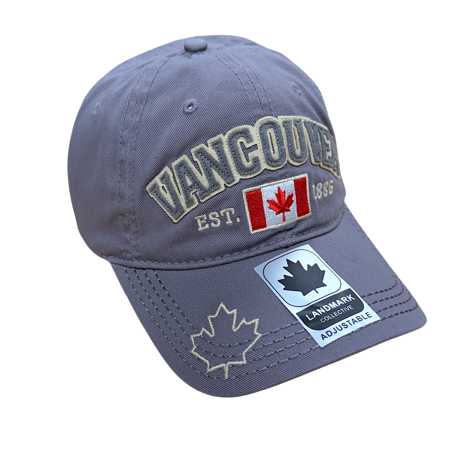 Vancouver Baseball Hats - Cotton w/ Applique Embroidery