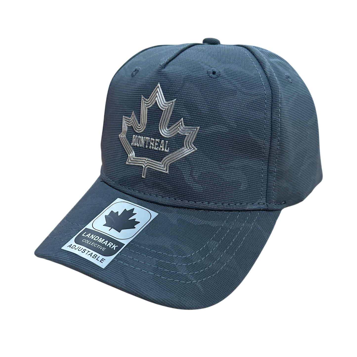 Montreal Camo Fabric Hat with Metallic 3D Maple Leaf design