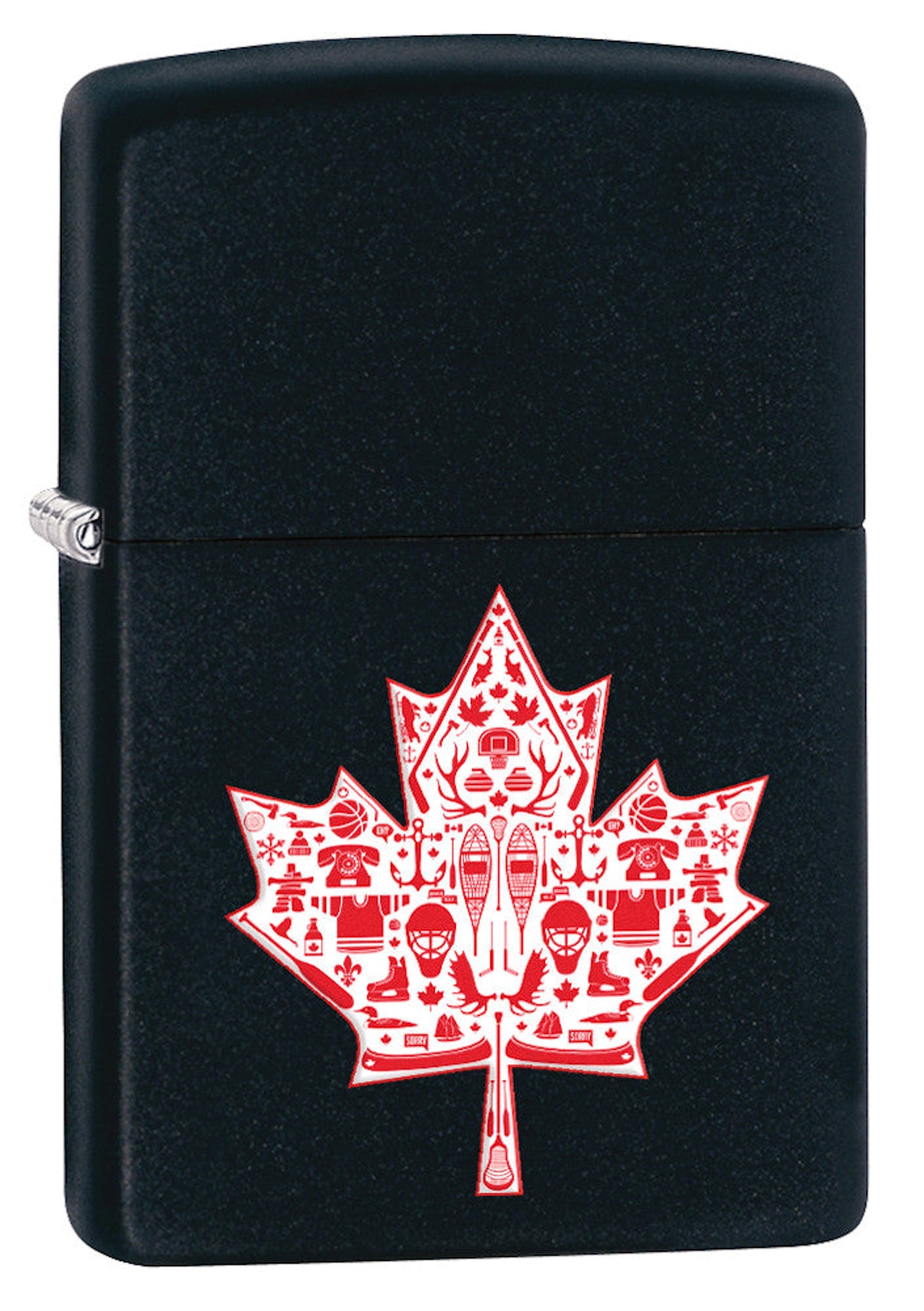 Zippo Souvenir Lighter Detailed Maple Leaf (Black) (218-078203)