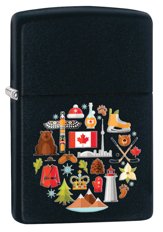 ZIPPO Lighters Souvenir Canadian Culture (Black) (218-078223)