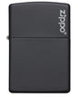 ZIPPO Lighters Black Matte Zippo Logo (218ZL)