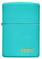 ZIPPO Lighters ( Flat Turquoise ) Zippo Logo (49454ZL)